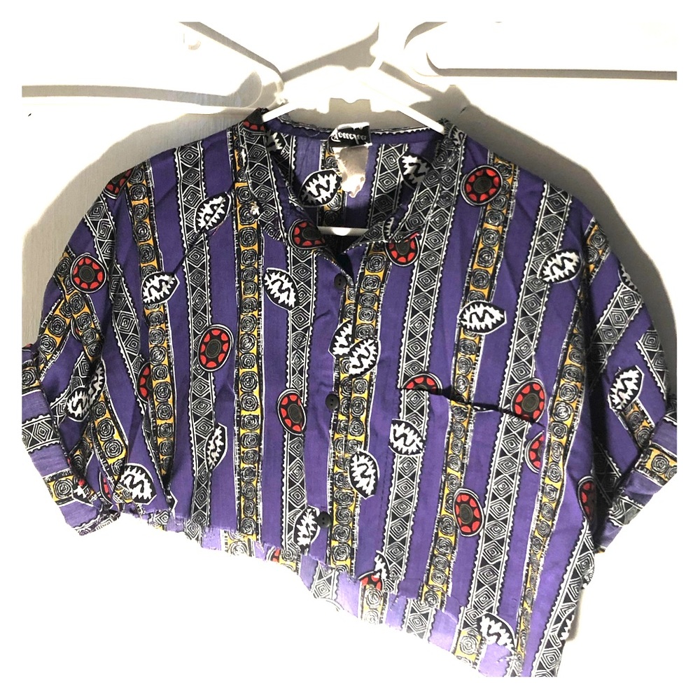 80s Revamped Button-up Crop
